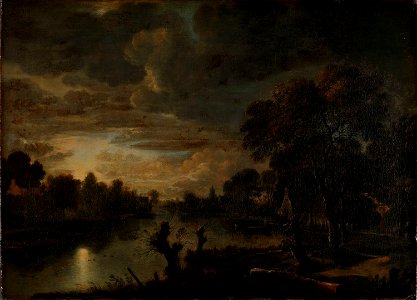 Aert van der Neer - River Landscape - NG.M.01392 - National Museum of Art, Architecture and Design