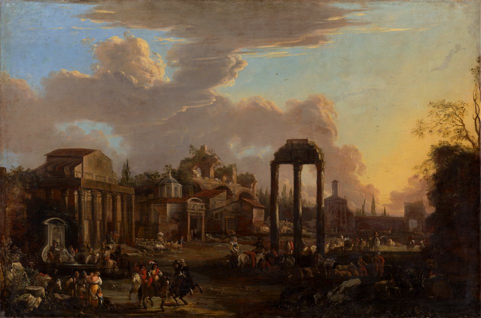 Nemecký maliar z 18. storočia - Campo Vaccino in Rome - O 1128 - Slovak National Gallery