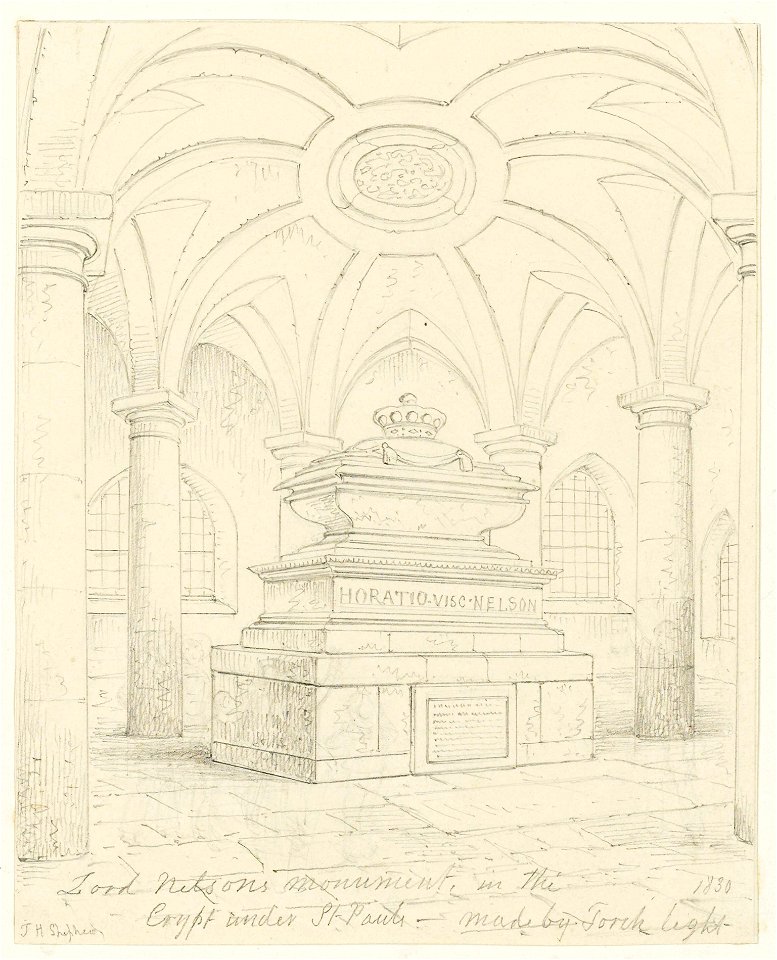 Nelson's tomb in the crypt of St Paul's RMG PV5394