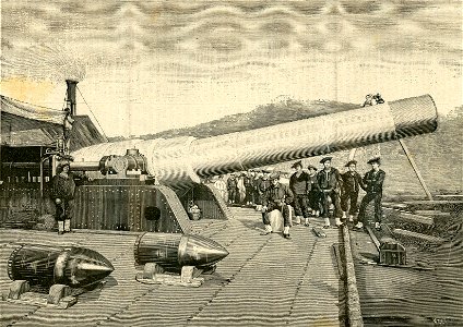 Nell’arsenale della Spezia. – Il cannone Margherita