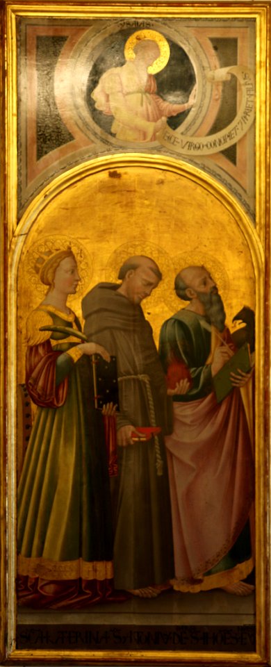 Neri di Bicci - Sainte Catherine, saint Antoine de Padoue et saint Jean l'évangéliste