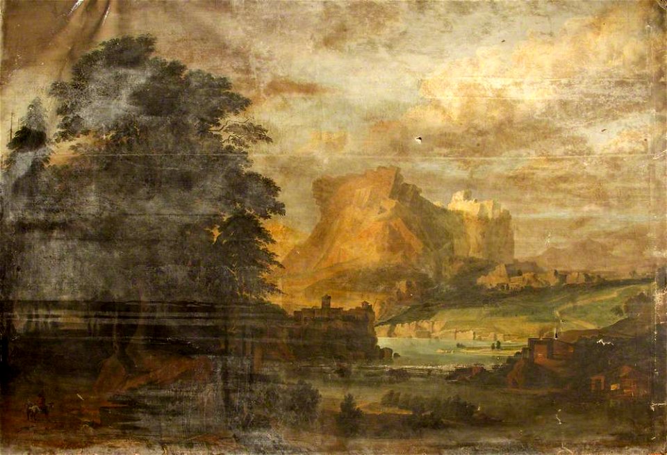 Netherlandish School - Mountainous River Landscape - 996383 - National Trust