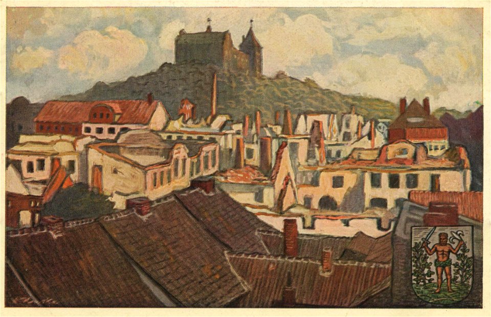 Neidenburg, Ostpreußen - Ordensschloss und Trümmer (Zeno Ansichtskarten)