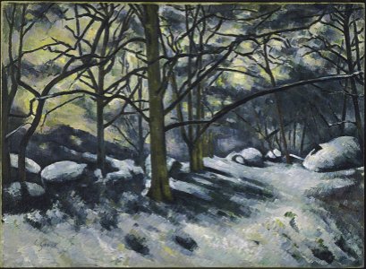 Neige fondante à Fontainebleau, par Paul Cézanne, FWN 145