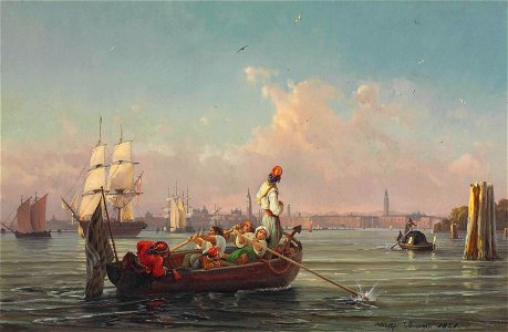 Friedrich Nerly - In der Lagune, Venedig (1851)