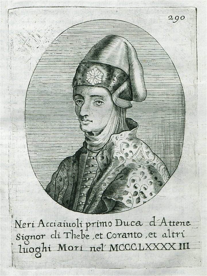 Neri Acciaiuoli primo Duca d'Attene, Signor di Thebe, et Coranto, et altri luoghi Mori nel MCCCLXXXXIII - Fanelli Francesco - 1695
