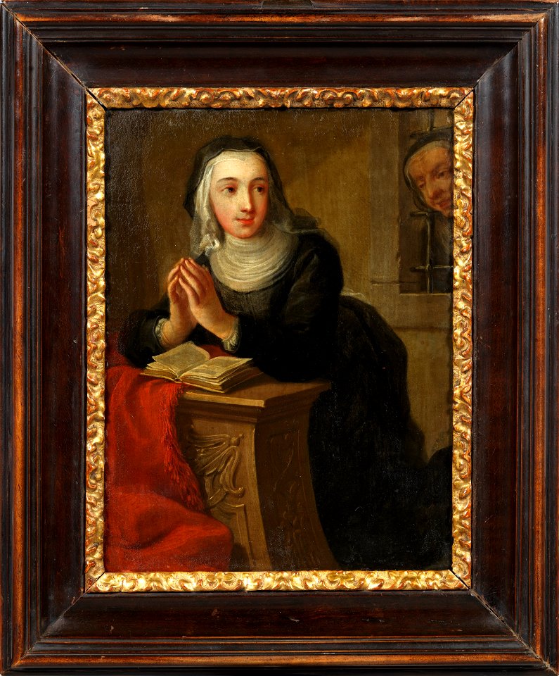 Kneeling nun - recto (Martin van Meytens) - Nationalmuseum - 117881