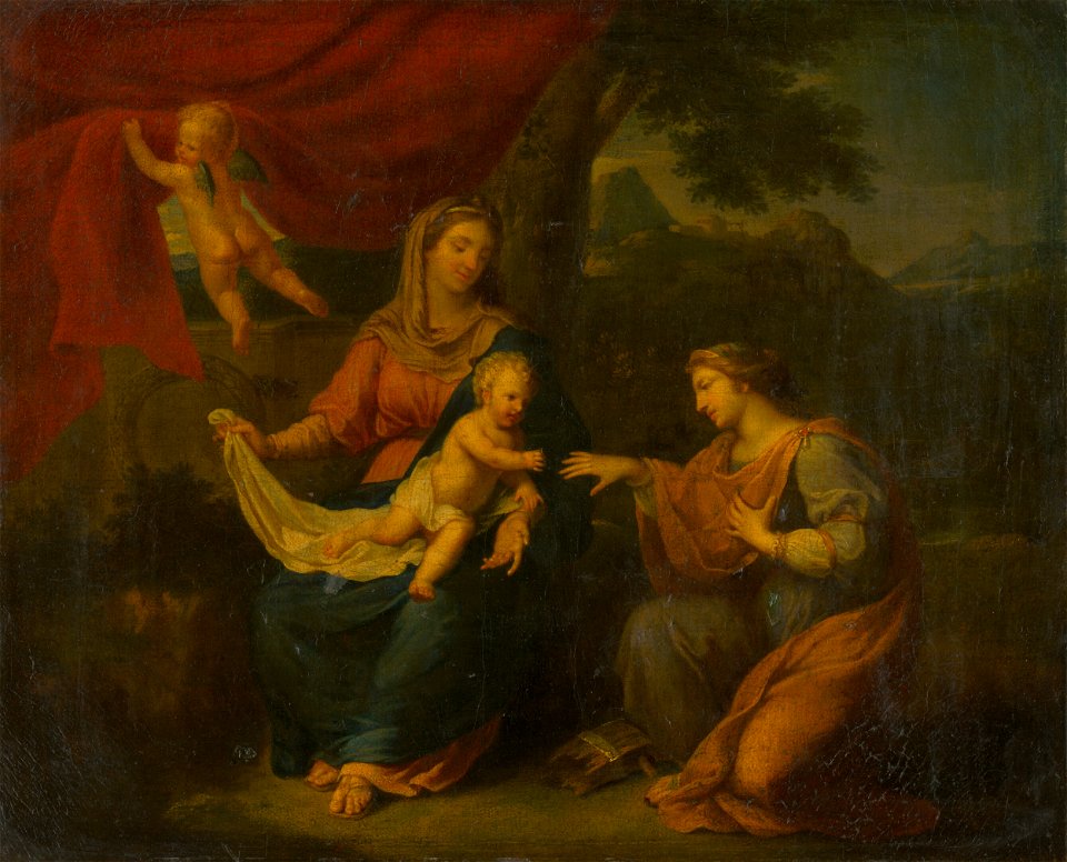 Nemecký maliar z konca 18. storočia - Seated Madonna with St. Catherine - O 2889 - Slovak National Gallery
