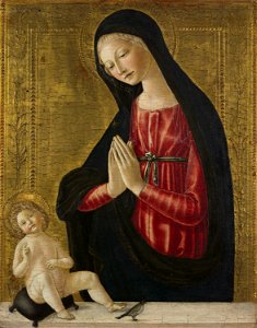 Neroccio de' Landi - Virgin and Child with a Goldfinch - 1980.101 - Cleveland Museum of Art. Free illustration for personal and commercial use.