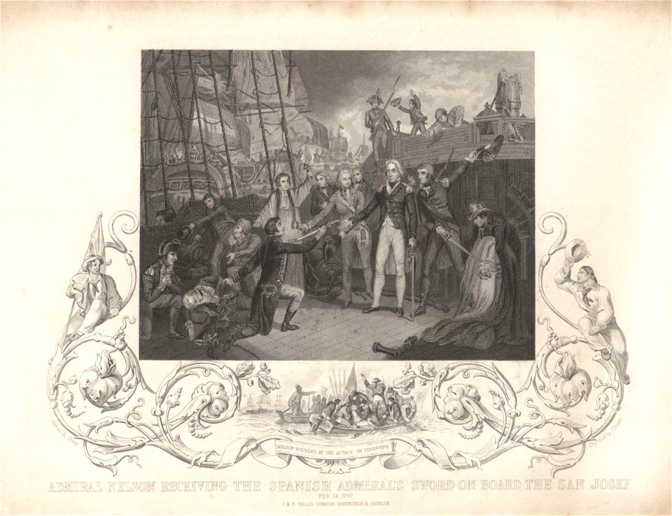 Admiral Nelson receiving the Spanish Admiral's Sword on Board the San Josef (Horatio Nelson, Viscount Nelson) by Daniel Orme
