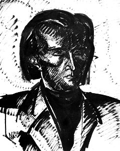 Nemes Lampérth József painter Portrait of Lajos Kassák 1917