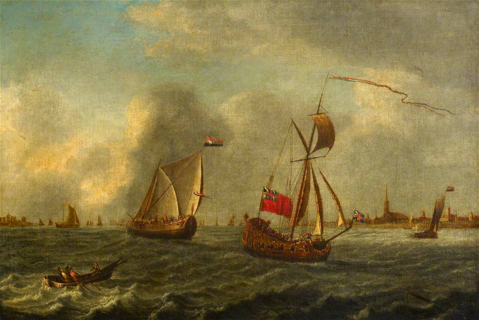 Netherlandish School - An English Yacht in a Dutch Harbour - BHC0996 - Royal Museums Greenwich