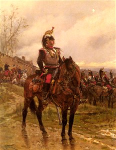 Neuville Alphonse Marie De «French Cuirassiers». Free illustration for personal and commercial use.