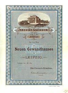 Neues Gewandhaus 1884