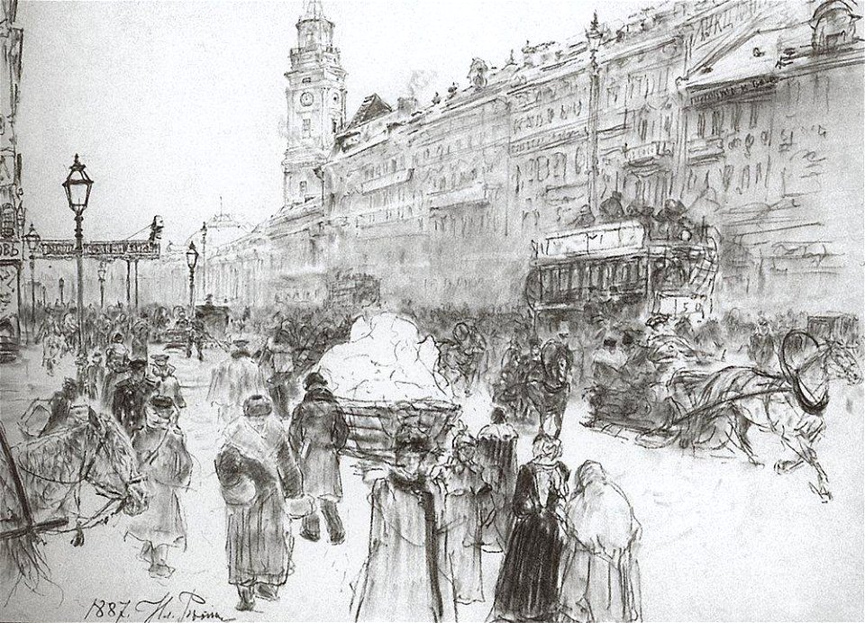 Nevsky Prospekt by Repin