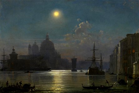 Friedrich Nerly - Das Markusbecken und Santa Maria della Salute (1855)