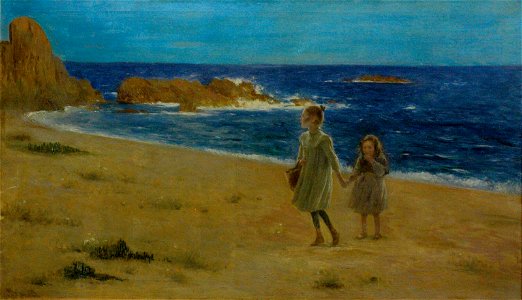 Nenes a la platja - Joan Brull i Vinyoles (1863-1912)
