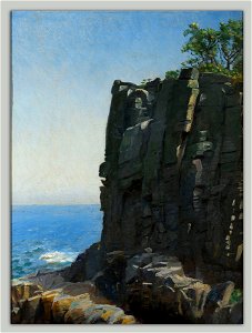 Michael Ancher - The Sanctuary Cliffs at Rø - Google Art Project. Free illustration for personal and commercial use.