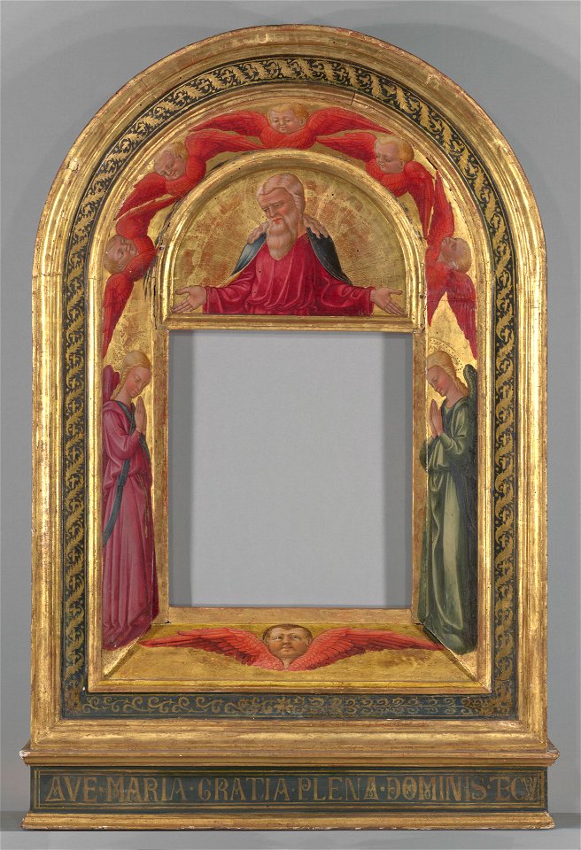 Neri di Bicci - God the Father with Adoring Angels and Seraphim - 2008.186.1 - Yale University Art Gallery
