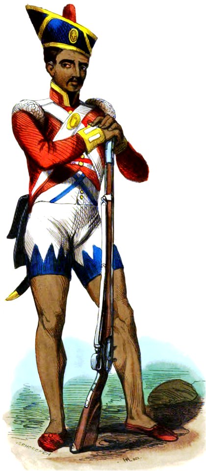 Nermorcken. Soldat Hindou (Asie). Auguste Wahlen. Moeurs, usages et costumes de tous les peuples du monde. 1843