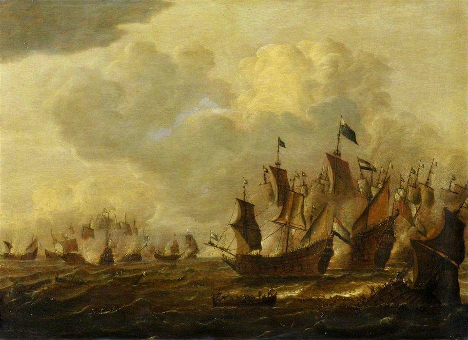 Netherlandish School - A Battle of the First Dutch War, 1652–1654 - BHC0788 - Royal Museums Greenwich