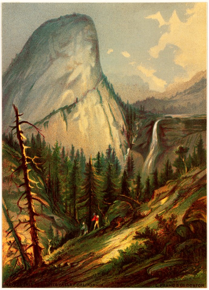 Nevada Fall, Yosemite Valley, California (Boston Public Library)