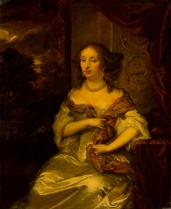 Portrait of Elisabeth Bebber by Caspar Netscher Mauritshuis 714