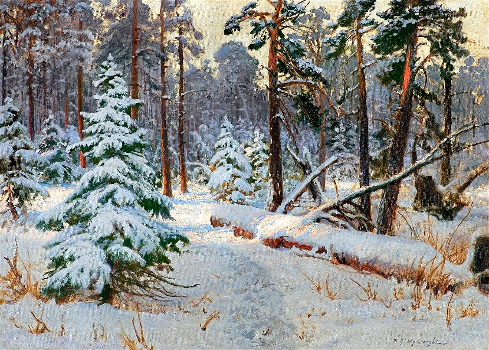 Michał Gorstkin Wywiórski - Las zimą
