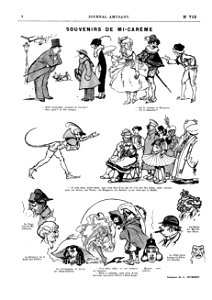 Mi-Carême 1913 - Dessins de Burret - Le Journal amusant - 22 février 1913