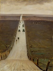 Nevinson, C R W (ARA) - The Road from Arras to Bapaume - Google Art Project. Free illustration for personal and commercial use.
