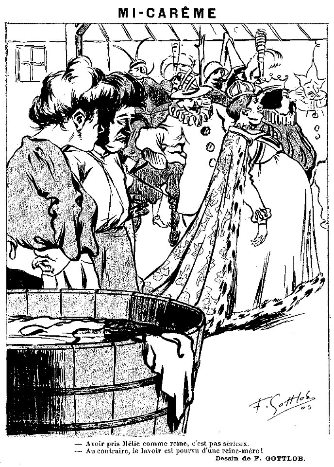 Mi-Carême 1903 - Dessin de F. Gottlob - Le Journal amusant - 28 mars 1903
