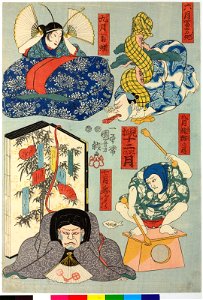 Miburu juni omoi gatsu 身振十二おもい月 (Actors Caricatured as the Months) (BM 2008,3037.05902)