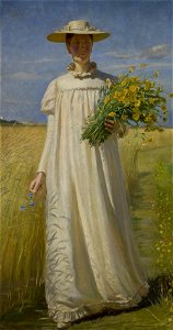 Michael Ancher, Anna Ancher. Free illustration for personal and commercial use.