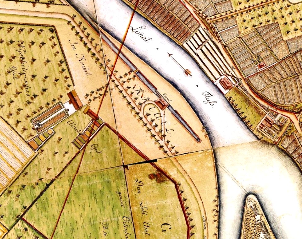 Neue Walche Kräuel Limmatkanal Müllerplan 1793