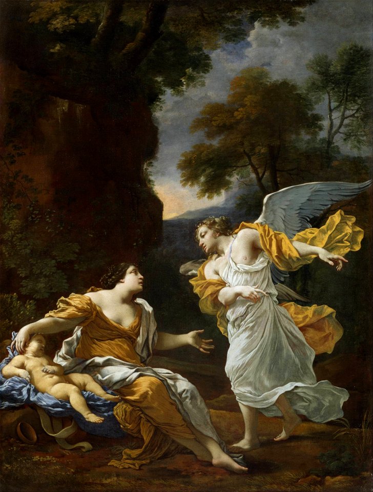 Michel Dorigny - Hagar and the Angel - Google Art Project