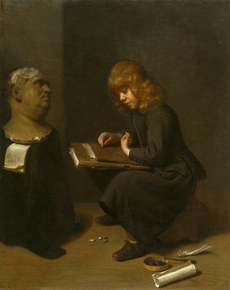 Michael Sweerts - Boy Drawing before the Bust of a Roman Emperor - 72.65 - Minneapolis Institute of Arts