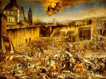 Micco Spadaro - Largo Mercatello durante la peste a Napoli (1656)