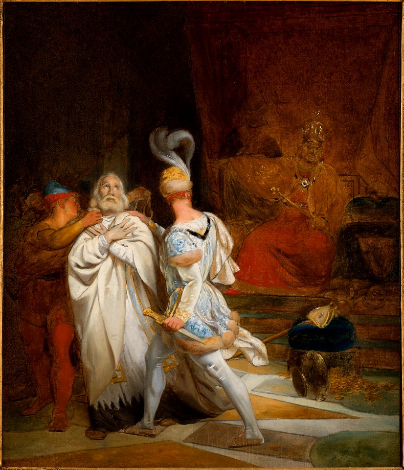 Michel Marigny - Esquisse pour l'église Saint-Eustache , Saint Jean Népomucène, martyr du secret de la confession - PPP4736 - Musée des Beaux-Arts de la ville de Paris