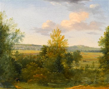 Achille Etna Michallon Pastoral Landscape with two Travellers