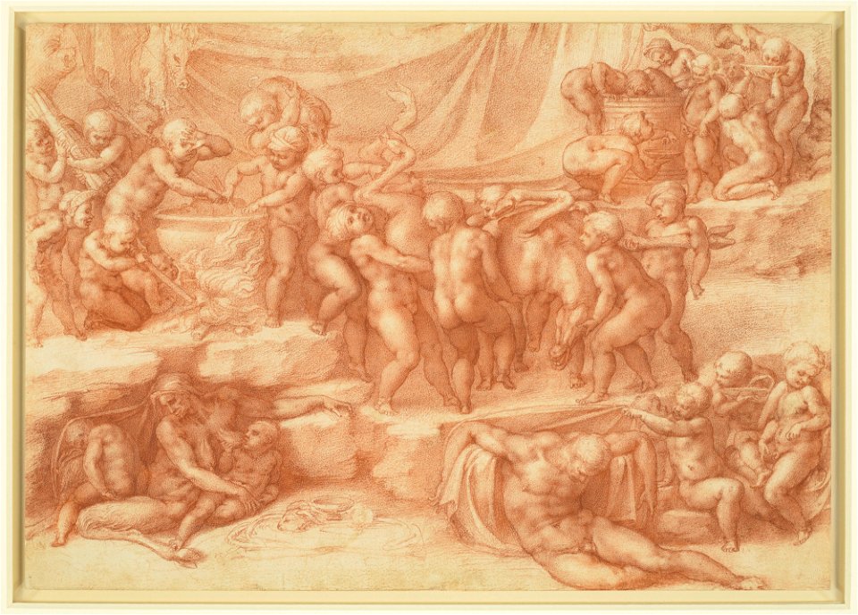 Michelangelo - A Bacchanal 1533, RCIN 912777