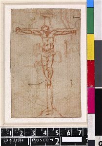 Michelangelo - Christ on the Cross Red chalk. 1534-41, 1859,0625.552