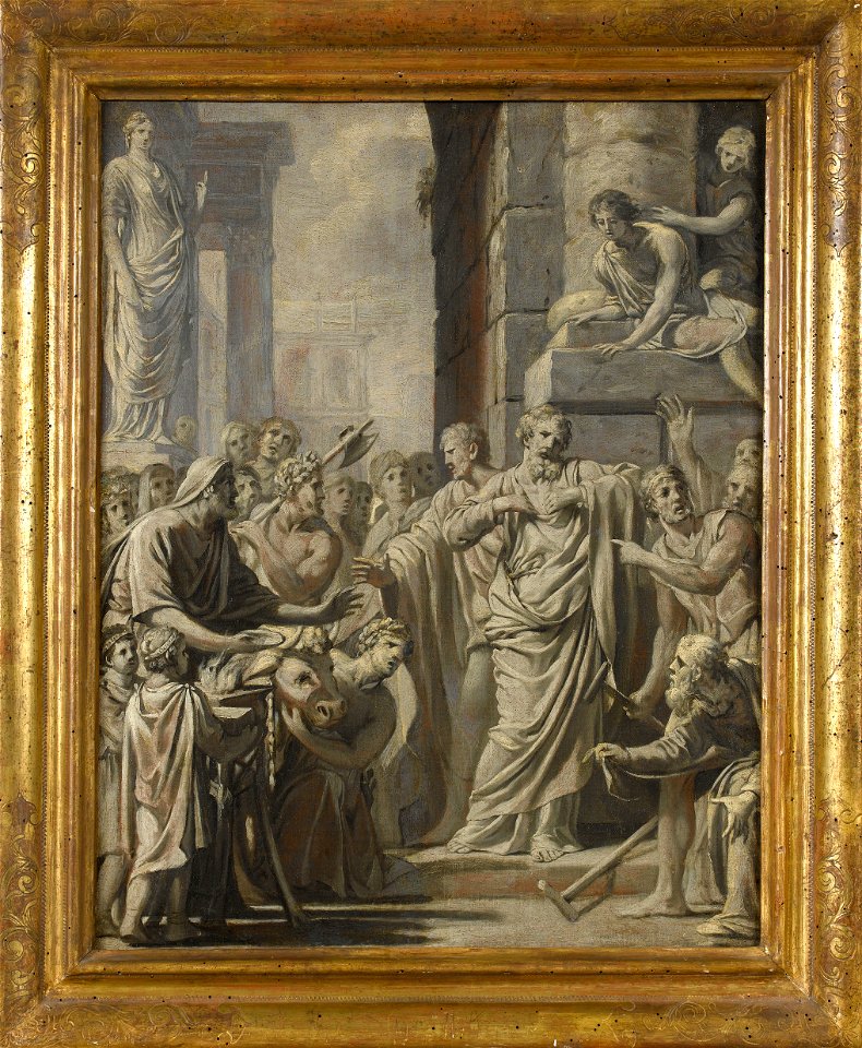 Michel Corneille - Saint Paul et saint Barnabé refusant les honneurs divins à Lystre Esquisse pour le may de Notre-Dame de 1644 - P2511 - Musée Carnavalet