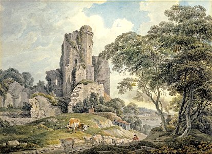 Michael A. Rooker - A view of a ruined castle - Google Art Project. Free illustration for personal and commercial use.