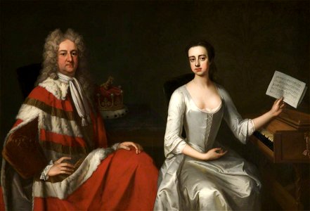 Michael Dahl (1656-1659-1743) - George Booth (1675–1758), 2nd Earl of Warrington, and His Daughter Lady Mary Booth (1704–1772), Later Countess of Stamford - 932339 - National Trust