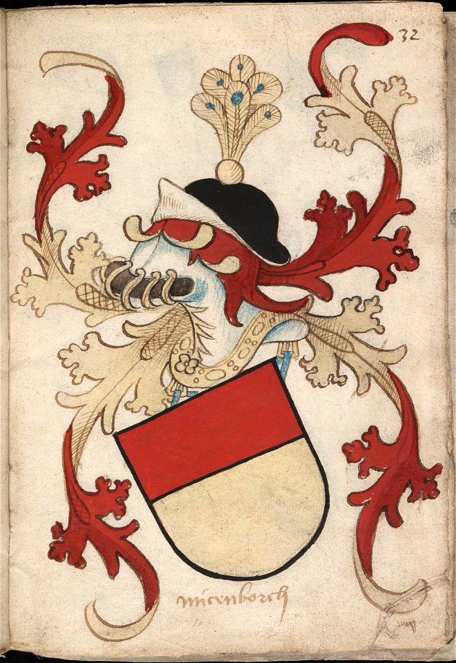 Micenborch - Münzenberg - Wapenboek Nassau-Vianden - KB 1900 A 016, folium 32r