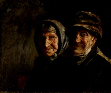 Michael Ancher, Portræt af et gammelt ægtepar, 1901, 1689, Skagens Museum