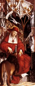 Michael Pacher - Altarpiece of the Church Fathers - St Jerome - WGA16812. Free illustration for personal and commercial use.