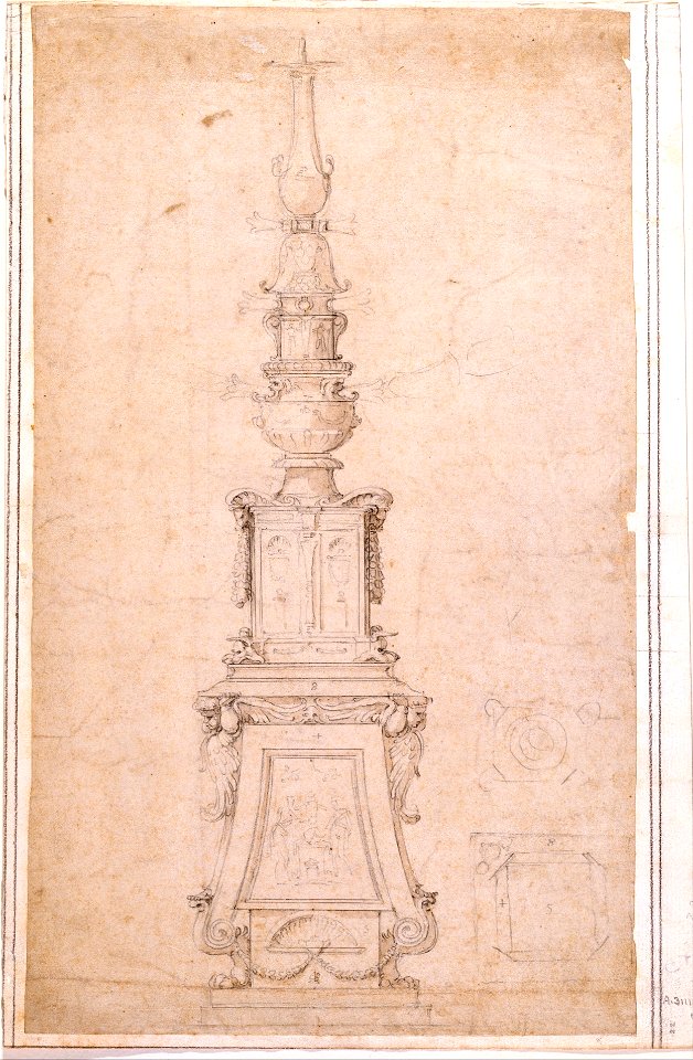 Michelangelo - Design for a Candelabrum - Google Art Project