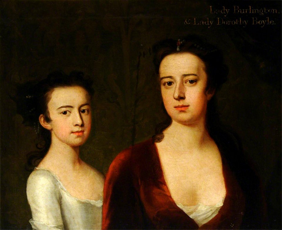 Michael Dahl (1656-1659-1743) - Lady Dorothy Savile (1699–1758), Countess of Burlington and Countess of Cork, with Her Daughter Lady - 1129190 - National Trust