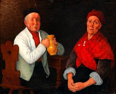 Michael Neder Sitzendes Paar 1858
